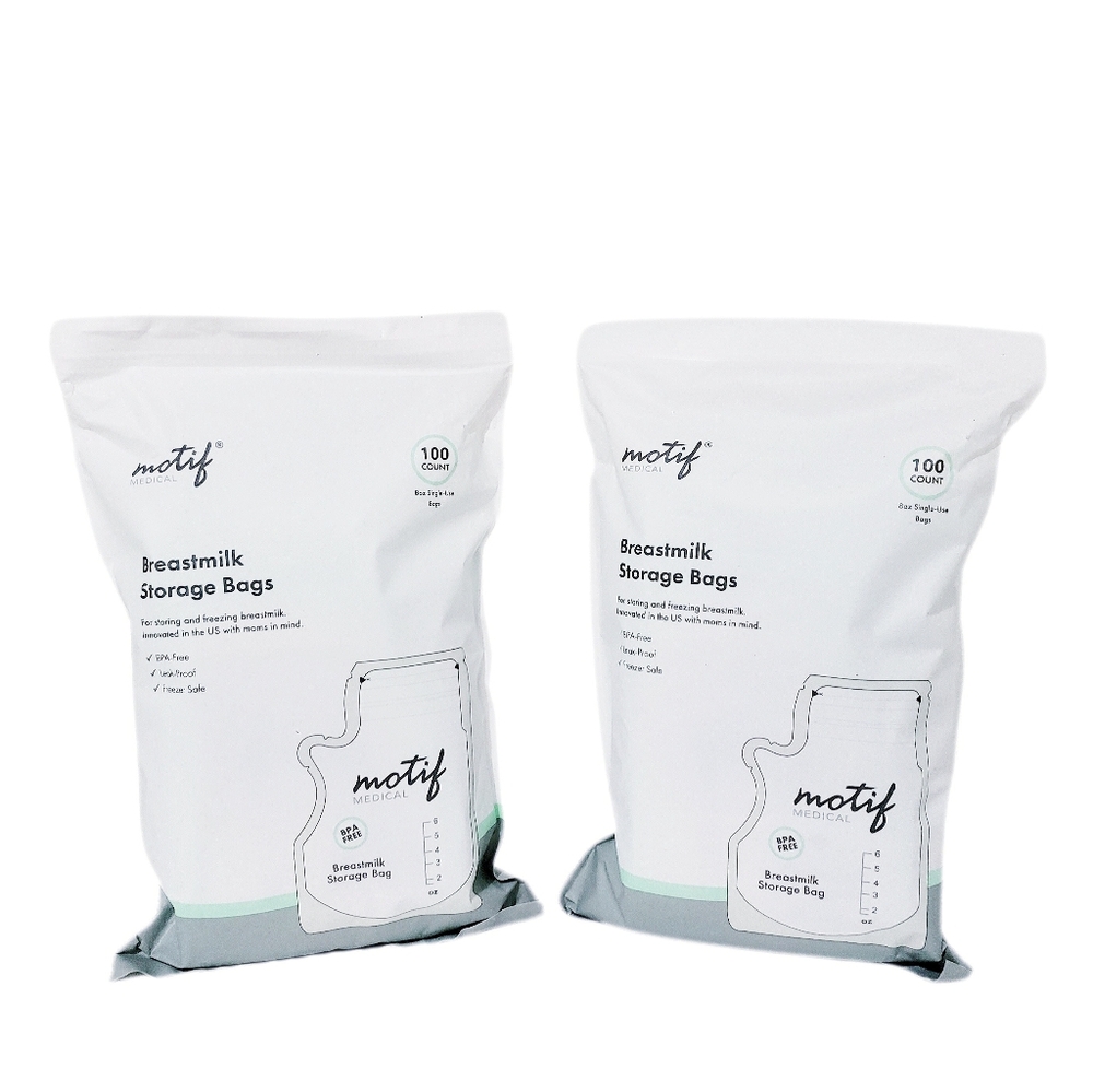 Motif Medical Breastmilk Storage Bags 100 Count 8oz  2-Pack 200 Total New Sealed